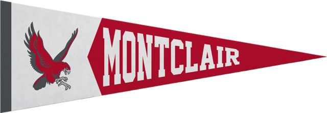 Montclair State University 5x15 Red Hawks Pennant