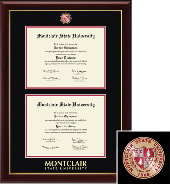 Montclair State University Church Hill Classics, Double Document; 8.5x11 H Bachelors, Diploma Frame - ONLINE ONLY