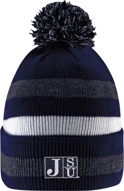 Jackson State University Cuff Pom Knit Hat