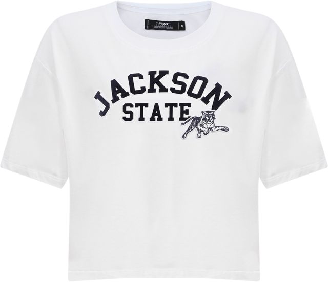 Jackson State University Women's Cropped Boxy Short Sleeve T-Shirt