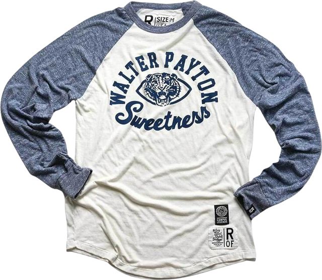 Jackson State University Football #34 Walter Payton Sweetness Raglan Sleeve T-Shirt