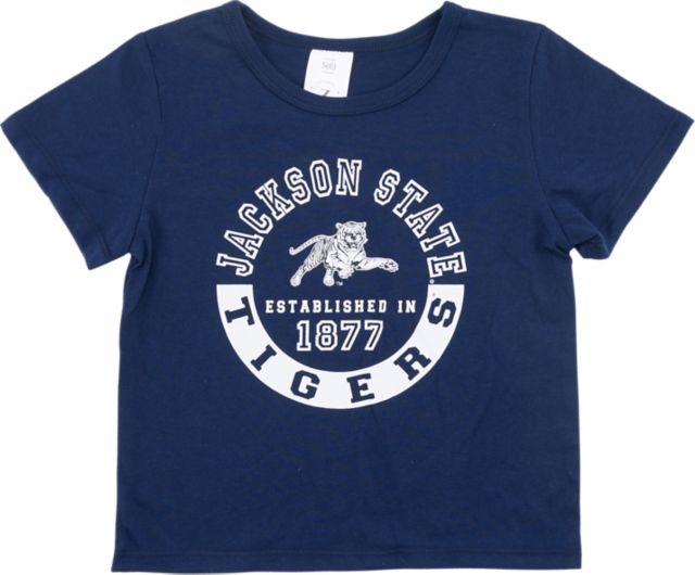 Jackson State University Youth Girl's Cropped Short Sleeve T-Shirt