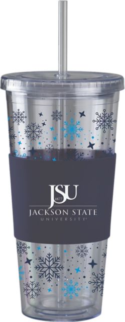 Jackson State University Straw Snowflake Tumbler