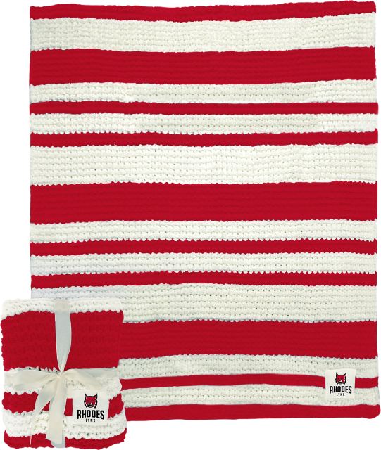 Rhodes College Cable Knit Throw Blanket