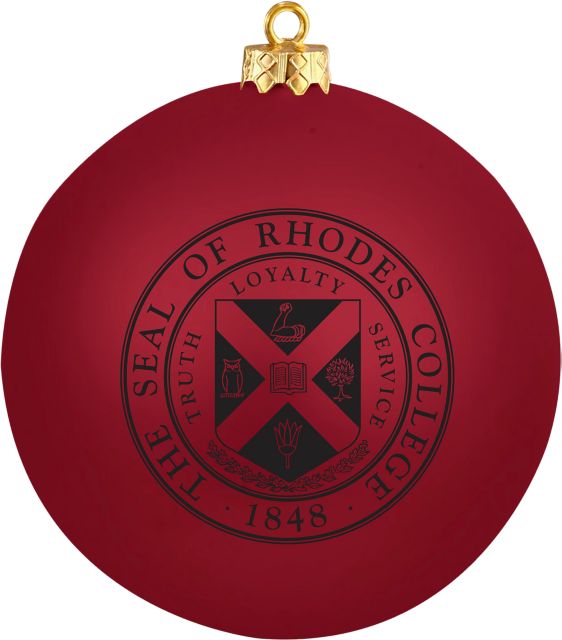 Rhodes College Round Shatterproof Ornament
