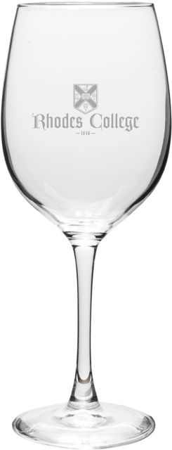 Rhodes College 16 oz. Wine Glass