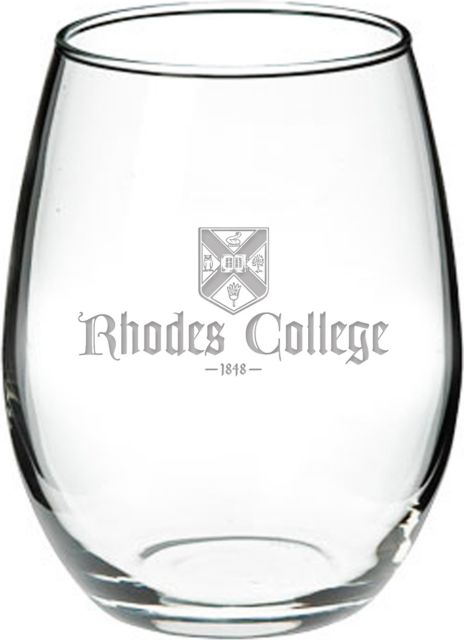 Rhodes College 21 oz. Stemless Wine Glass