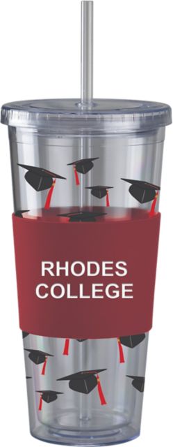 Rhodes College Acrylic Tumbler with Straw