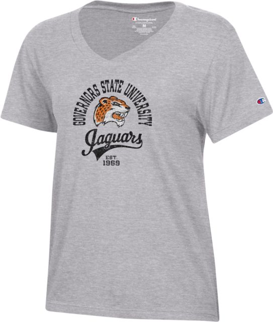 Governors State University Jaguars Women's V-Neck Short Sleeve T-Shirt