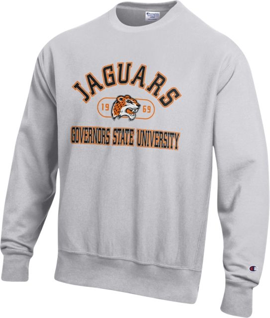Governors State University Jaguars Reverse Weave Crewneck Sweatshirt