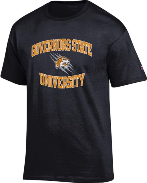 Governors State University Jaguars Long Sleeve T-Shirt | Champion | Black | Large