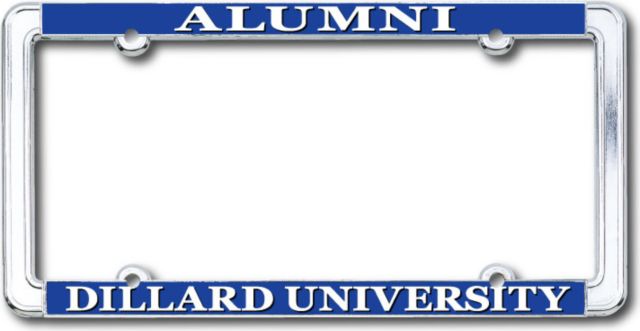 Dillard University Alumni Thin Dome License Plate Frame