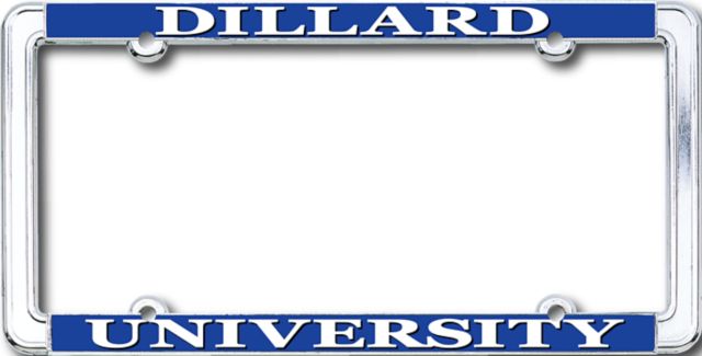 Dillard University Thin Dome License Plate Frame
