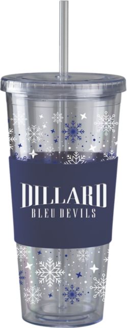 Dillard University Straw Snowflake Tumbler