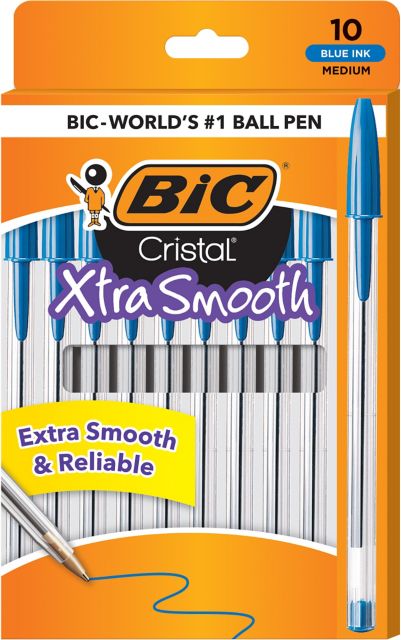 Blister 10 Penne Blu Cristal Original di Bic