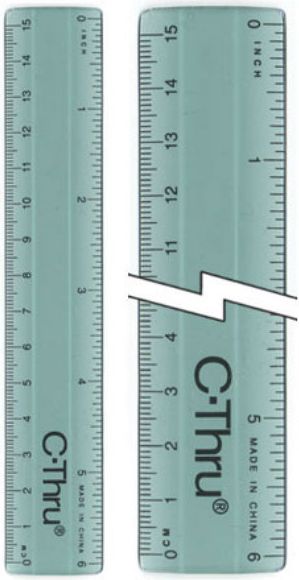 RULER 6" PLASTIC