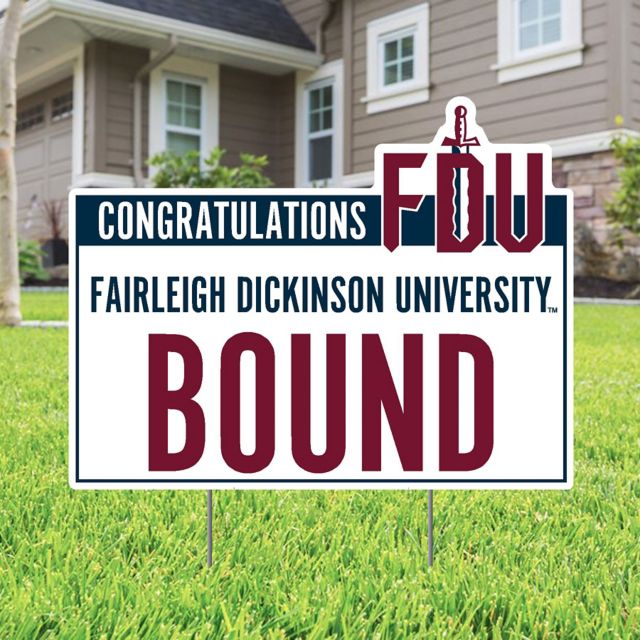 Fairleigh Dickinson University Bound 22 x 19 Lawn Sign