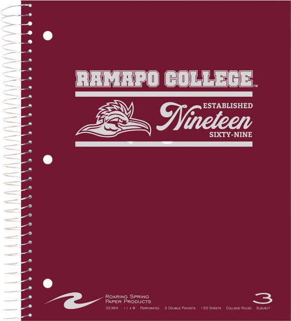 Ramapo College of New Jersey 120 Sheet 3 Subject Notebook