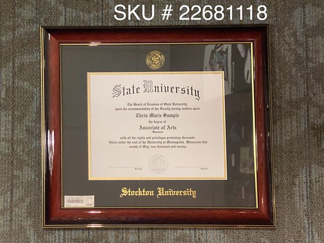 Stockton University Classic Diploma Frame