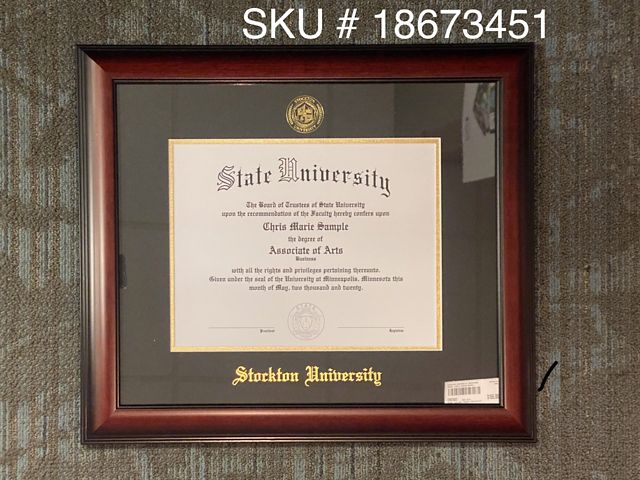 Stockton University 11 in. x 8.5 in. Diploma Frame