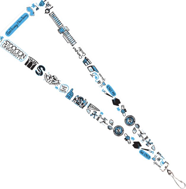 Stockton University Julia Gash 3-4'' Satin Lanyard
