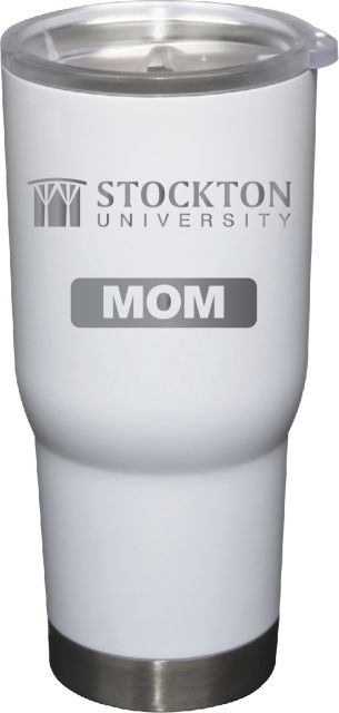 22 oz White Stainless Steel Tumbler Mom