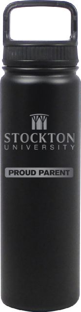 24 oz Matte Black Stainless Steel Water Bottle Proud Parent