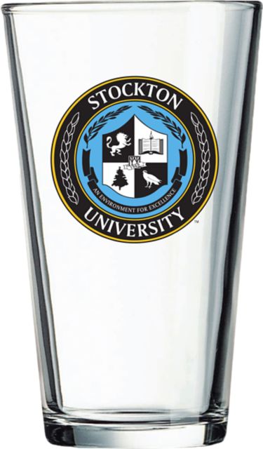Stockton University 16 oz. Drink Glass