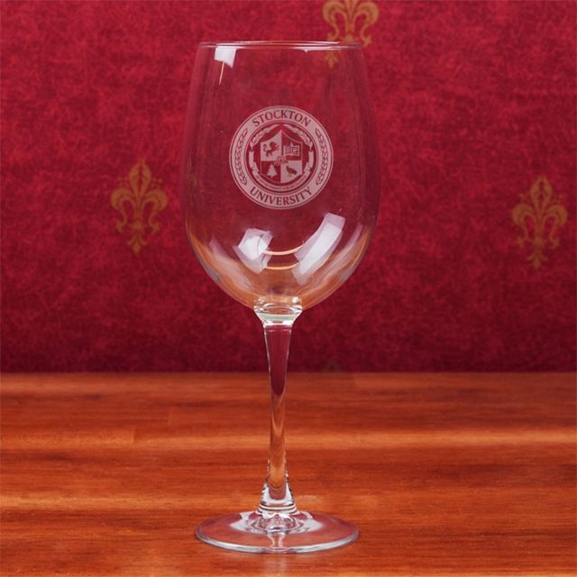 Stockton University 19 oz. Wine Glass