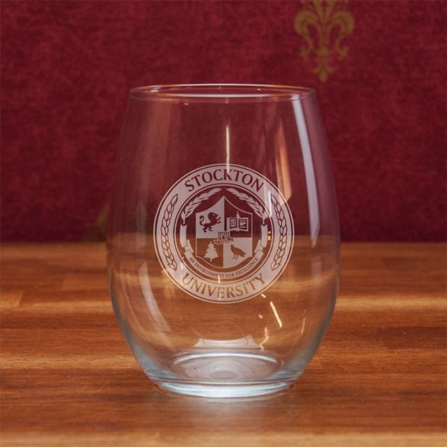 Stockton University 21 oz. Stemless Wine Glass