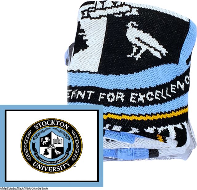 Stockton University 63x53 Knit Blanket