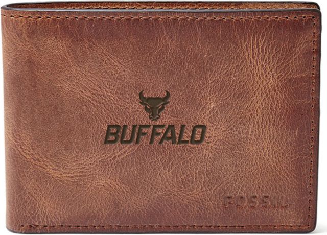 Fossil Leather Derrick Front Pocket Bifold - Brown - ONLINE ONLY