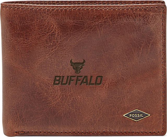 Fossil Leather Ryan RFID Flip ID Bifold - Dark Brown - ONLINE ONLY