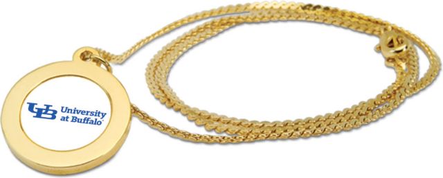 CSI Gold Pendant Necklace With Colored Medallian - ONLINE ONLY