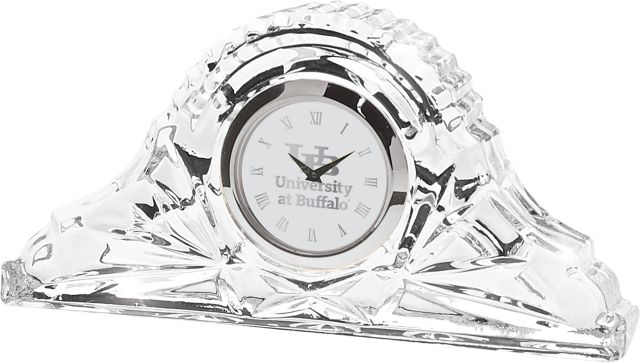 University at Buffalo 4.5'' x 2.5'' Crystal Table Clock