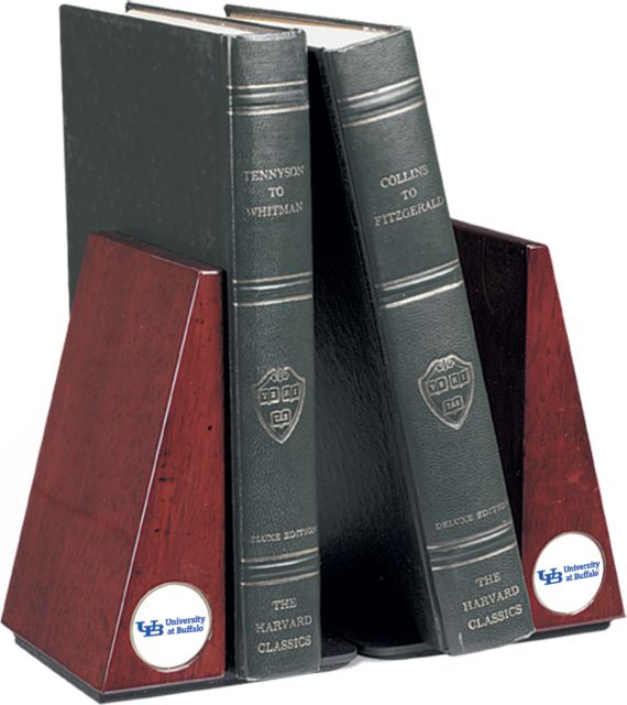 CSI Rosewood Bookends Gift Boxed With Colored Medallion - ONLINE ONLY