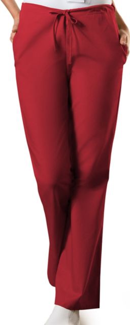 Women's Natural Rise Flare Leg Drawstring Scrub Pants PETITE