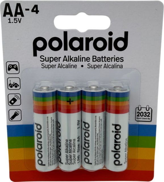 Polaroid AA Alkaline Batteries 4-Pack