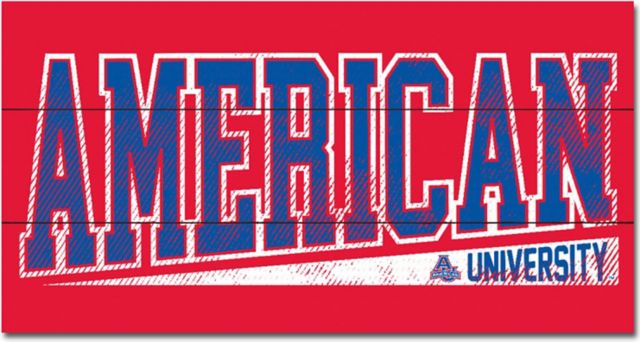 American University 11x20 Wood Plank Sign - ONLINE ONLY