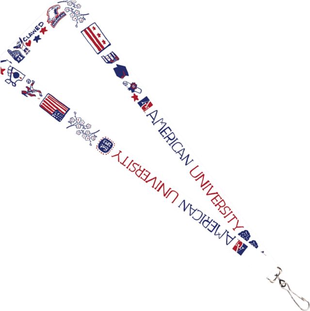 American University Julia Gash 3-4'' Satin Lanyard