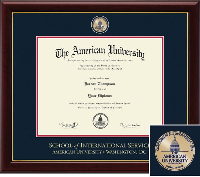 Church Hill Classics Masterpiece Diploma Frame. School of International Service - ONLINE ONLY
