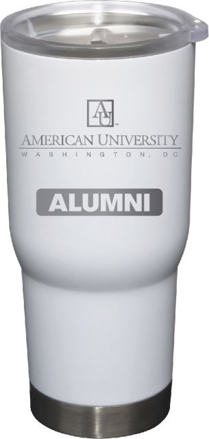 22 oz White Stainless Steel Tumbler Alumni