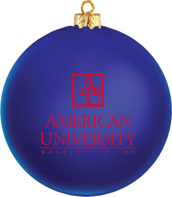 American University Shatterproof Round Ornament