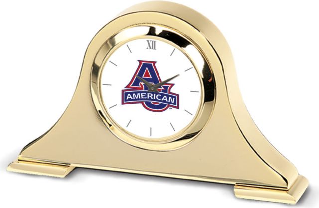 CSI Gold Napoleon Desk Clock With Colored Medallion - ONLINE ONLY