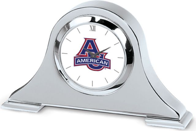 CSI Silver Napoleon Desk Clock With Colored Medallion - ONLINE ONLY