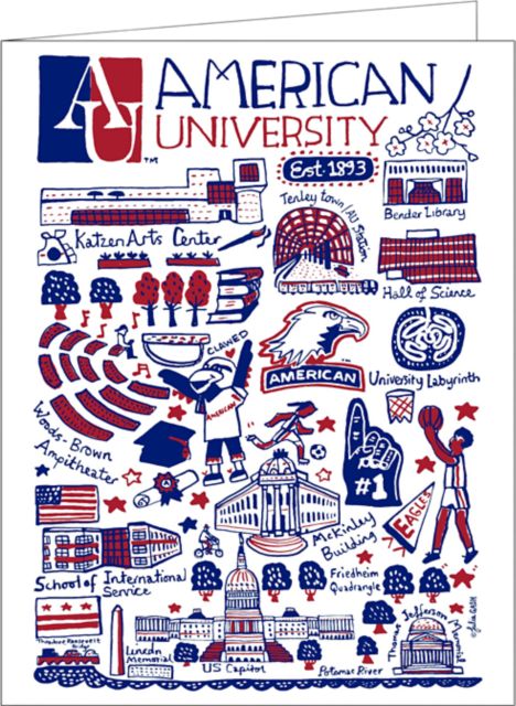 American University 10 Pack Notecards