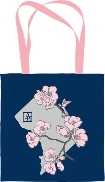 American University Cherry Blossom Tote Bag