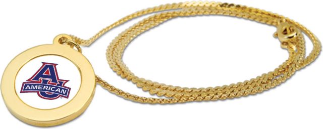 CSI Gold Pendant Necklace With Colored Medallian - ONLINE ONLY
