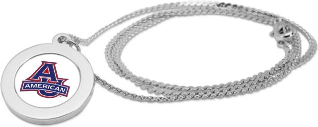 CSI Silver Pendant Necklace With Colored Medallian - ONLINE ONLY