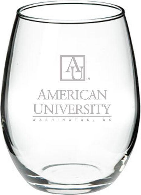 American University 21 oz. Stemless Wine Glass